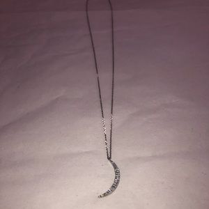 Rhinestone Moon Necklace